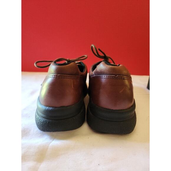 Vintage RED WING BROWN LEATHER STEEL TOE SUPER SOLE SHOES MADE IN USA 6.5 d mens